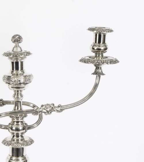 fig 5. Antique Pair Regency Old Sheffield Plate Candelabra C1820 19th C
