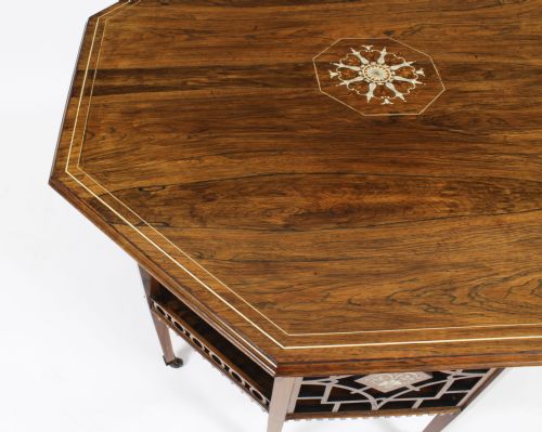 fig 3. Antique Large 3ft 6 Gonçalo Alves Occasional Side Centre Table 19th C