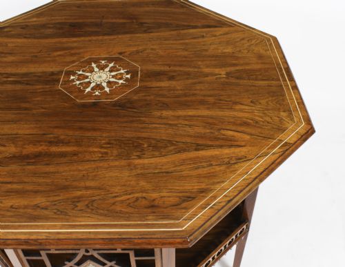 fig 4. Antique Large 3ft 6 Gonçalo Alves Occasional Side Centre Table 19th C