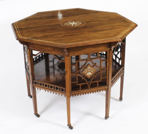 fig 6. Antique Large 3ft 6 Gonçalo Alves Occasional Side Centre Table 19th C