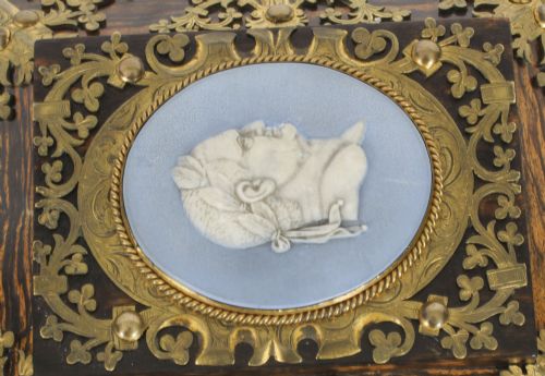 fig 3. Antique Betjemann's Coromandel & Wedgewood Book Slide 19th C
