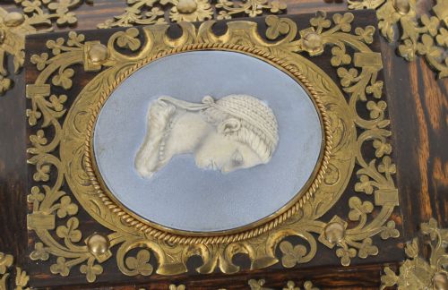 fig 4. Antique Betjemann's Coromandel & Wedgewood Book Slide 19th C
