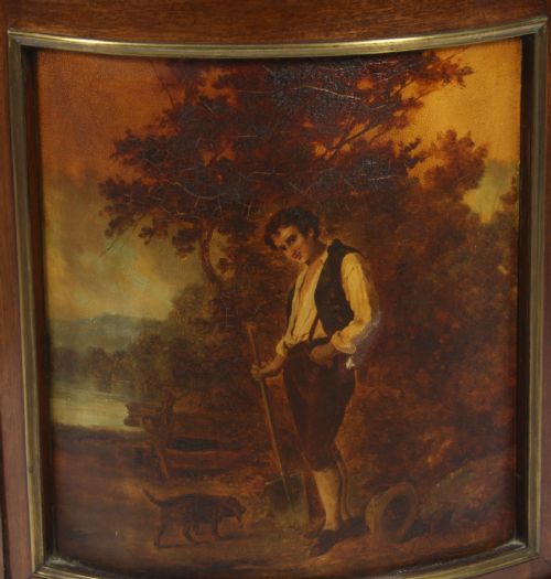 ANTIQUE FRENCH OVAL FREE STANDING VERNIS MARTIN CABINET VITRINE 19TH C - ADDITIONAL PHOTO 25
