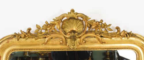 fig 2. Antique Large French Giltwood Wall Mirror c.1860 - 154x101cm 19th C