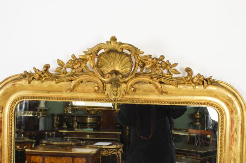 fig 3. Antique Large French Giltwood Wall Mirror c.1860 - 154x101cm 19th C