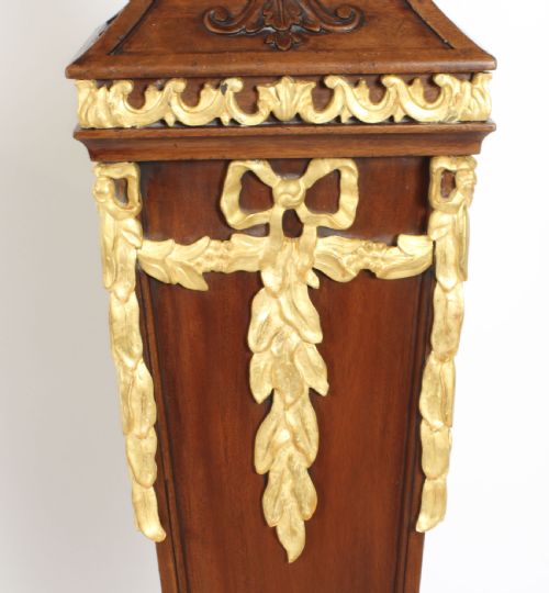 fig 4. Antique Pair of Edwardian Mahogany Pedestals Torchere Stands Early 20th C
