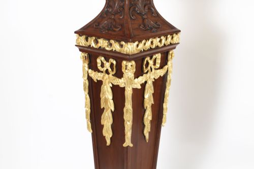 fig 6. Antique Pair of Edwardian Mahogany Pedestals Torchere Stands Early 20th C

