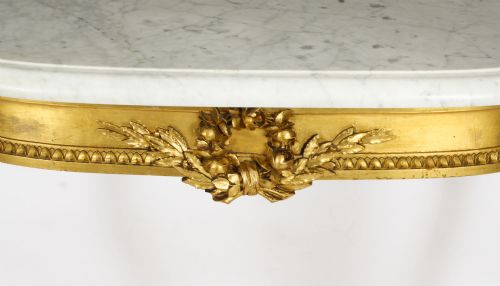 fig 5. Antique French Napoleon III Carved Giltwood Console Pier Table c.1870 19th C