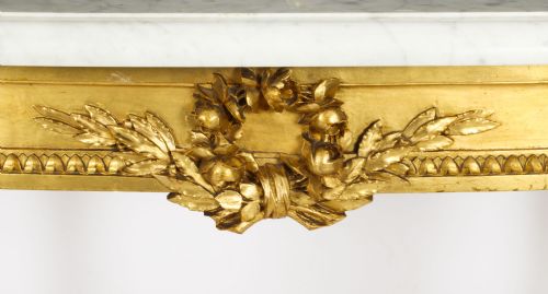 fig 6. Antique French Napoleon III Carved Giltwood Console Pier Table c.1870 19th C