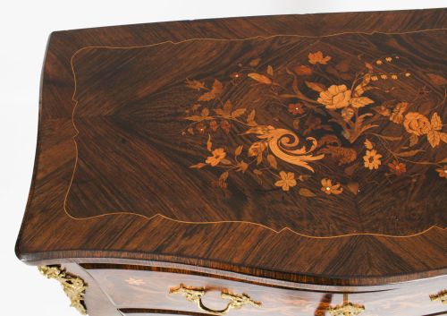 ANTIQUE FRENCH LOUIS REVIVAL MARQUETRY COMMODE CHEST OF DRAWERS 19TH C - ADDITIONAL PHOTO 8