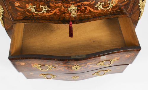 ANTIQUE FRENCH LOUIS REVIVAL MARQUETRY COMMODE CHEST OF DRAWERS 19TH C - ADDITIONAL PHOTO 11