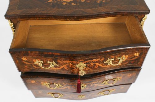 ANTIQUE FRENCH LOUIS REVIVAL MARQUETRY COMMODE CHEST OF DRAWERS 19TH C - ADDITIONAL PHOTO 12