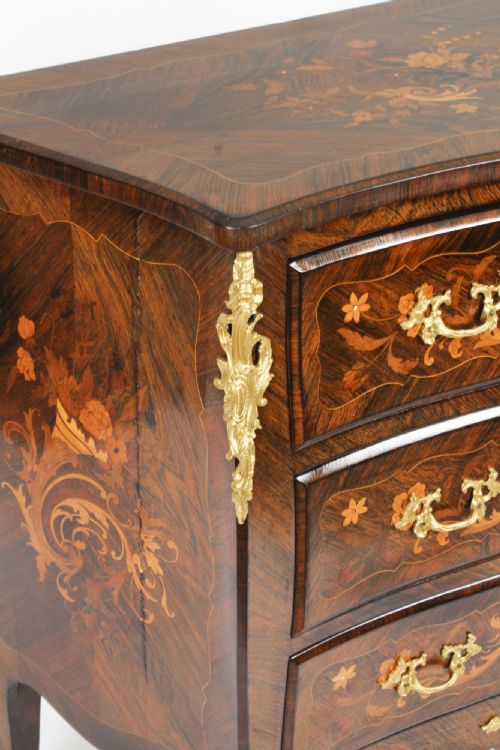 ANTIQUE FRENCH LOUIS REVIVAL MARQUETRY COMMODE CHEST OF DRAWERS 19TH C - ADDITIONAL PHOTO 13