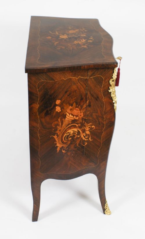 ANTIQUE FRENCH LOUIS REVIVAL MARQUETRY COMMODE CHEST OF DRAWERS 19TH C - ADDITIONAL PHOTO 15