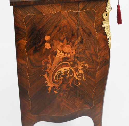 ANTIQUE FRENCH LOUIS REVIVAL MARQUETRY COMMODE CHEST OF DRAWERS 19TH C - ADDITIONAL PHOTO 16