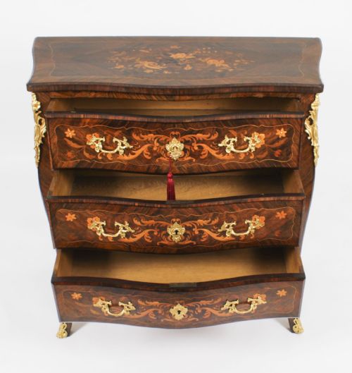 ANTIQUE FRENCH LOUIS REVIVAL MARQUETRY COMMODE CHEST OF DRAWERS 19TH C - ADDITIONAL PHOTO 17