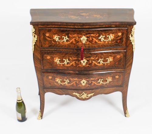 ANTIQUE FRENCH LOUIS REVIVAL MARQUETRY COMMODE CHEST OF DRAWERS 19TH C - ADDITIONAL PHOTO 18