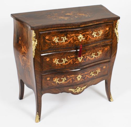 ANTIQUE FRENCH LOUIS REVIVAL MARQUETRY COMMODE CHEST OF DRAWERS 19TH C - ADDITIONAL PHOTO 19