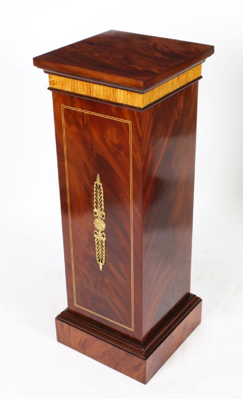 fig 4. Antique Pair Monumental 4ft Ormolu Mounted Malachite Obelisks on Stands C1920