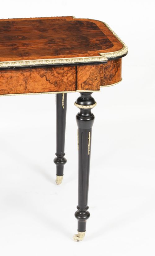 ANTIQUE FRENCH BURR WALNUT SEVRES ORMOLU MOUNTED WRITING TABLE 19TH C - ADDITIONAL PHOTO 20