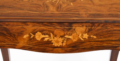 fig 8. Antique French Gonçalo Alves Marquetry Bureau de Dame 19th C
