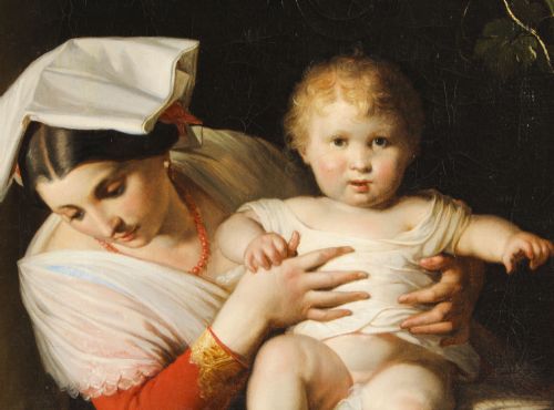 fig 3. Antique Italian Oil Painting 