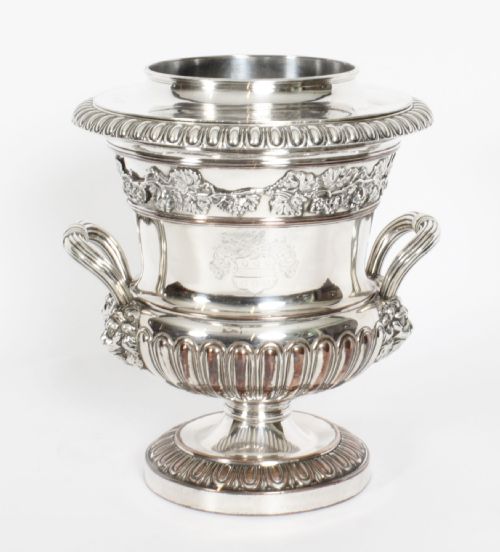 Antique Old Sheffield Plate Regency Wine Cooler C1820 19th C
