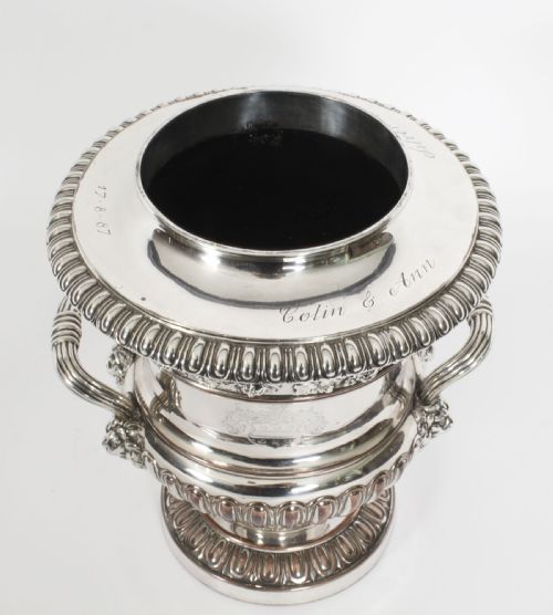 fig 3. Antique Old Sheffield Plate Regency Wine Cooler C1820 19th C