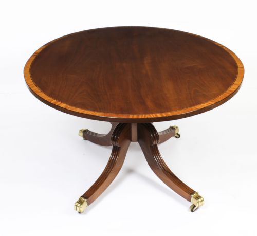 fig 6. Antique 5ft Oval Regency Flame Mahogany Dining Table 19th C