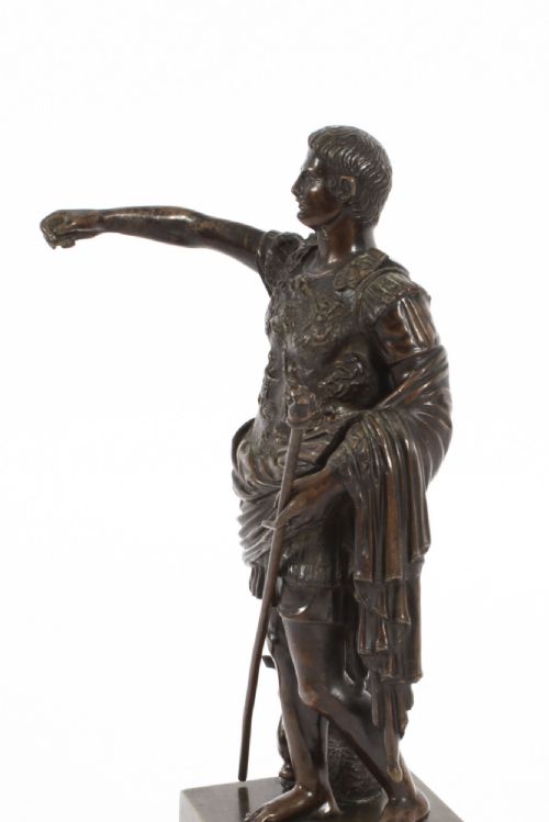 fig 2. Antique Grand Tour Bronze Emperor Augustus of Prima Porta Circa 1860
