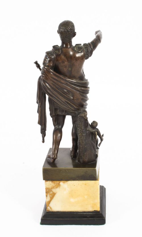 fig 3. Antique Grand Tour Bronze Emperor Augustus of Prima Porta Circa 1860
