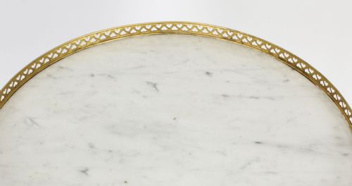 fig 5. Antique French Empire Marble & Ormolu Occasional Table 19th C