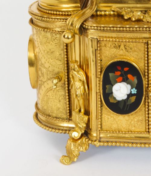 fig 5. Antique Ormolu Mounted Pietra Dura Jewellery Cabinet 19th C