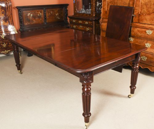fig 3. Antique 9ft Regency Flame Mahogany Extending Dining Table C1820 19th C