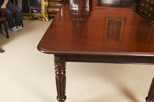 fig 4. Antique 9ft Regency Flame Mahogany Extending Dining Table C1820 19th C