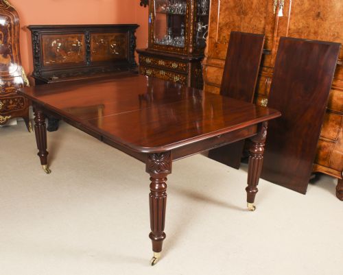 fig 5. Antique 9ft Regency Flame Mahogany Extending Dining Table C1820 19th C