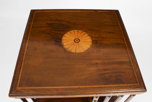 fig 3. Antique Edwardian Revolving Bookcase Maple & Co c.1900