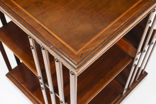 fig 5. Antique Edwardian Revolving Bookcase Maple & Co c.1900