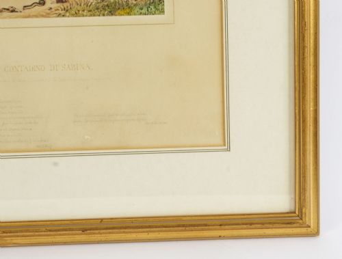 ANTIQUE ITALIAN WATER COLOUR TITLED CONTADINO DI SABINA 19TH C - ADDITIONAL PHOTO 11