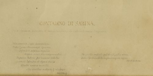 ANTIQUE ITALIAN WATER COLOUR TITLED CONTADINO DI SABINA 19TH C - ADDITIONAL PHOTO 12