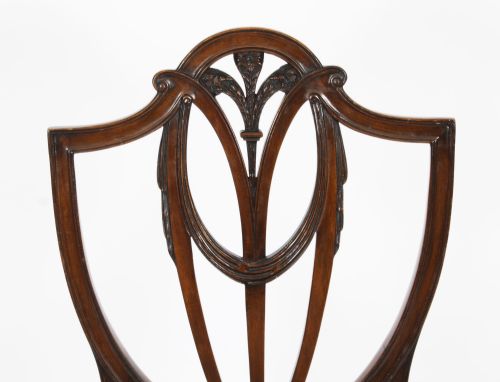 fig 3. Antique Set 8 Hepplewhite Mahogany Dining Chairs 19th Century