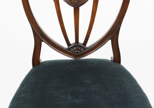 fig 5. Antique Set 8 Hepplewhite Mahogany Dining Chairs 19th Century