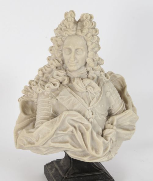 fig 1. Antique Alabaster Portrait Bust of Philip V of Spain C1920