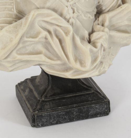 fig 2. Antique Alabaster Portrait Bust of Philip V of Spain C1920