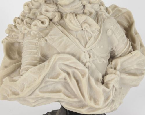 fig 3. Antique Alabaster Portrait Bust of Philip V of Spain C1920