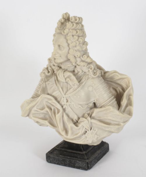 fig 5. Antique Alabaster Portrait Bust of Philip V of Spain C1920
