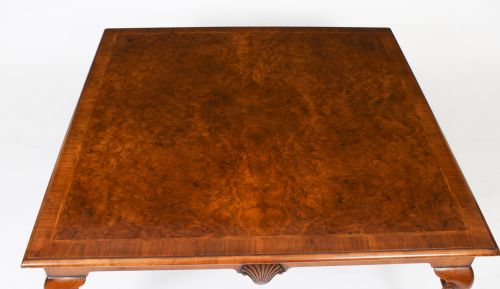 fig 3. Antique Burr Walnut Queen Anne Revival Coffee Table c.1920