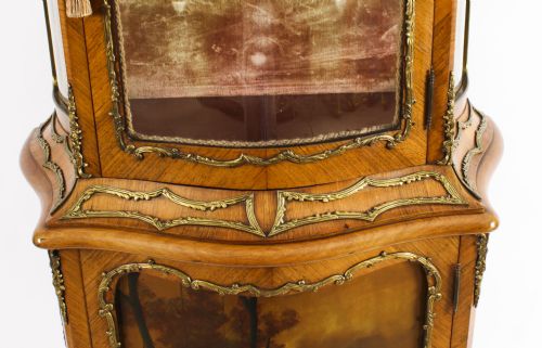 ANTIQUE FRENCH VERNIS MARTIN VITRINE DISPLAY CABINET 19TH C - ADDITIONAL PHOTO 6