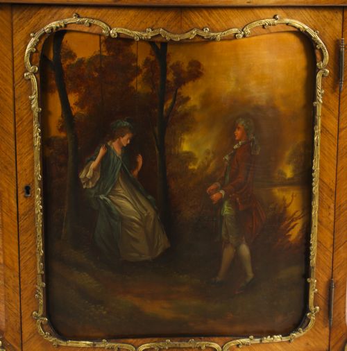 ANTIQUE FRENCH VERNIS MARTIN VITRINE DISPLAY CABINET 19TH C - ADDITIONAL PHOTO 8