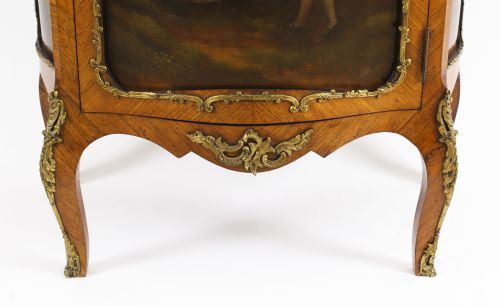 ANTIQUE FRENCH VERNIS MARTIN VITRINE DISPLAY CABINET 19TH C - ADDITIONAL PHOTO 10